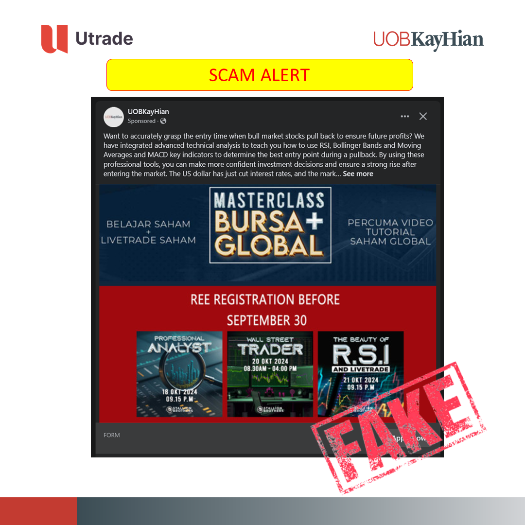 Scam Alert: Fake social media accounts impersonating UOB Kay Hian